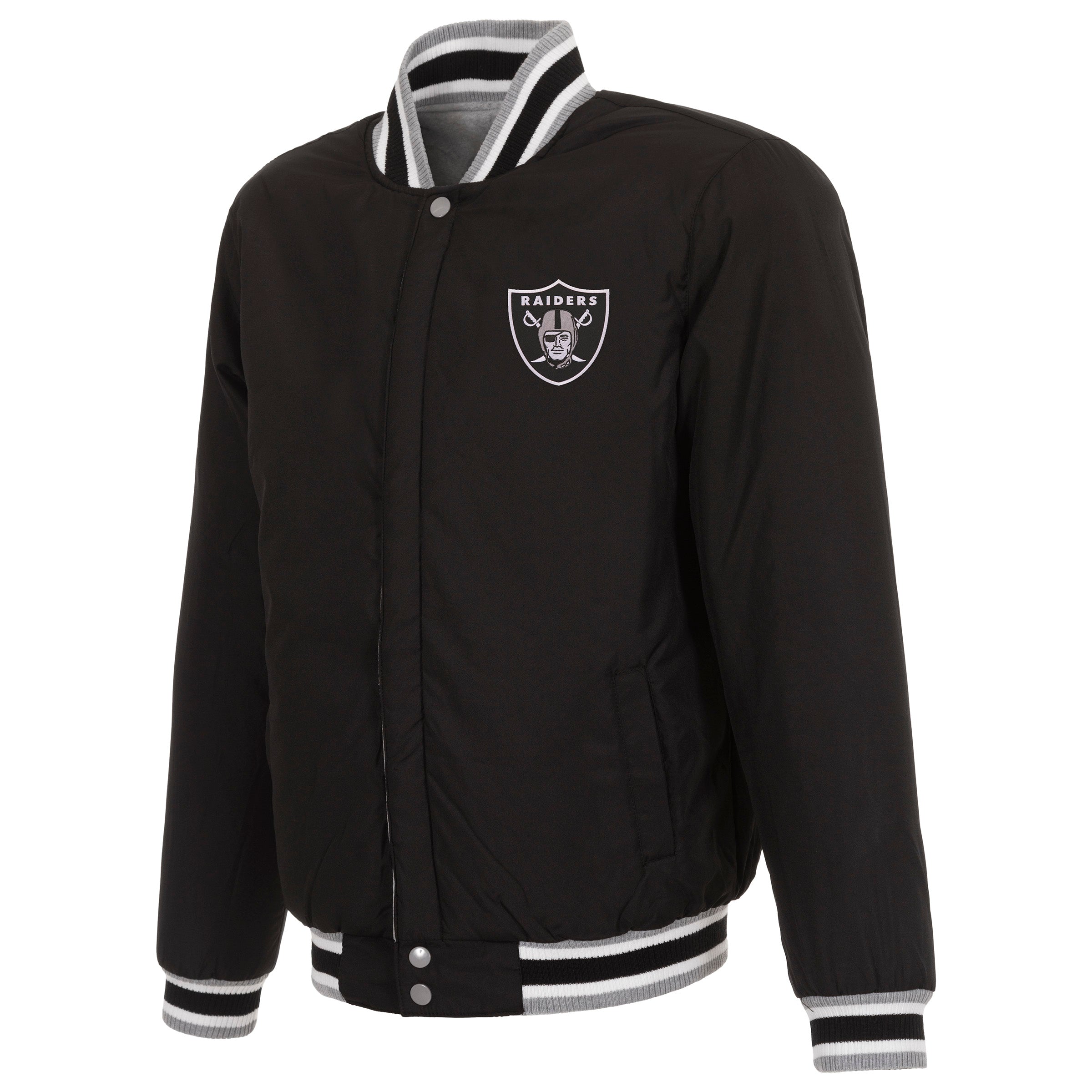 Las Vegas Raiders Reversible Two-Tone Fleece Jacket